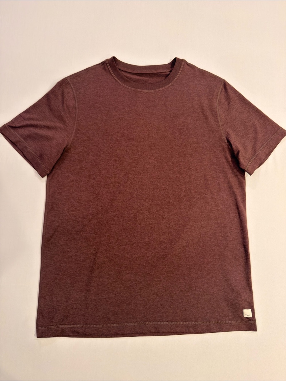 Vuori Strato Tech Tee Heather Maroon M